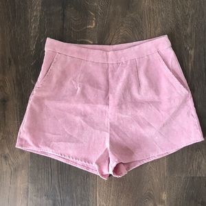 Corduroy pink shorts